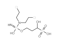 3-[amino-[bis(2-chloroethyl)amino]phosphoryl]oxy-1-hydroxy-propane-1-sulfonic acid结构式