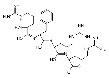 (2S)-2-[[(2S)-2-[[(2S)-2-[[(2S)-2-amino-5-(diaminomethylideneamino)pentanoyl]amino]-3-phenylpropanoyl]amino]-5-(diaminomethylideneamino)pentanoyl]amino]-5-(diaminomethylideneamino)pentanoic acid Structure