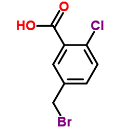 5-BROMOMETHYL-2-CHLOROBENZOIC ACID结构式
