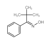 1-Propanone,2,2-dimethyl-1-phenyl-, oxime structure
