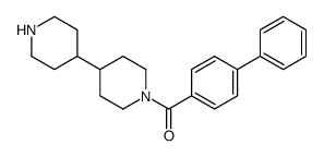 (4-phenylphenyl)-(4-piperidin-4-ylpiperidin-1-yl)methanone结构式