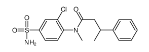 N-(2-chloro-4-sulfamoylphenyl)-N-methyl-3-phenylbutanamide结构式