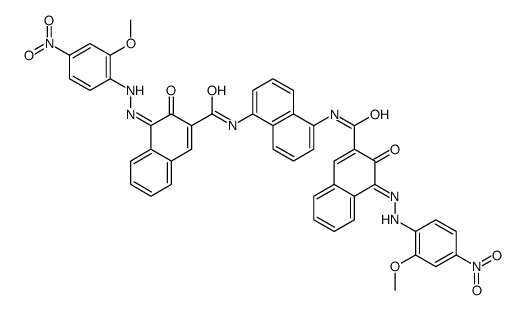 N,N'-naphthalene-1,5-diylbis[3-hydroxy-4-[(2-methoxy-4-nitrophenyl)azo]naphthalene-2-carboxamide] structure