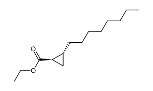 (+/-)-trans-2-octyl-cyclopropanecarboxylic acid ethyl ester结构式
