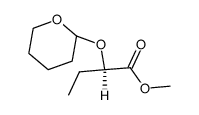 (R)-2-(Ξ)-tetrahydropyran-2-yloxy-butyric acid methyl ester结构式