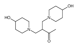 4-(4-hydroxypiperidin-1-yl)-3-[(4-hydroxypiperidin-1-yl)methyl]butan-2-one结构式