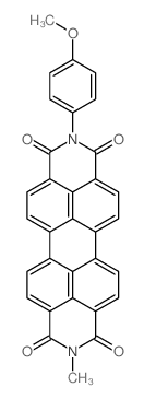 2-(4-methoxy-phenyl)-9-methyl-anthra[2,1,9-def,6,5,10-d'e'f']diisoquinoline-1,3,8,10-tetraone结构式