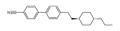 1-(trans-4'-n-Propylcyclohexyl)-2-(4''-(4'''-cyanobiphenylyl))ethan Structure