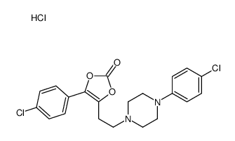 4-(4-Chlorophenyl)-5-(2-(4-(4-chlorophenyl)-1-piperazinyl)ethyl)-1,3-d ioxol-2-one HCl结构式