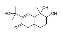5,6-dihydroxy-3-(2-hydroxypropan-2-yl)-5,8a-dimethyl-4a,6,7,8-tetrahydro-1H-naphthalen-2-one结构式