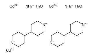 azanide,cadmium(2+),4-piperidin-1-id-4-ylpiperidin-1-ide,dihydrate Structure