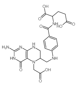 L-Glutamic acid,N-[4-[[[2-amino-5-(carboxymethyl)-1,4,5,6,7,8-hexahydro-4-oxo-6-pteridinyl]methyl]amino]benzoyl]-(9CI) structure