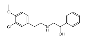 2-[N-[2-(3-chloro-4-methoxyphenyl)ethyl]amino]-1-phenylethanol结构式