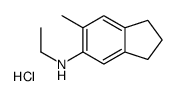 N-ethyl-6-methyl-2,3-dihydro-1H-inden-5-amine,hydrochloride结构式