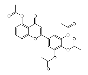 [4-oxo-2-(3,4,5-triacetyloxyphenyl)chromen-5-yl] acetate Structure