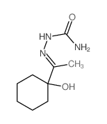 [1-(1-hydroxycyclohexyl)ethylideneamino]urea Structure