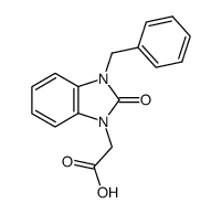 3-benzyl-2-oxo-1-benzimidazolineacetic acid Structure
