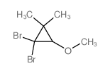 1,1-dibromo-3-methoxy-2,2-dimethyl-cyclopropane structure