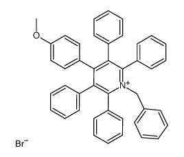 1-benzyl-4-(4-methoxyphenyl)-2,3,5,6-tetraphenylpyridin-1-ium bromide结构式