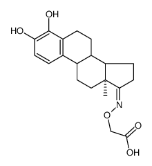 4-hydroxyestrone-17-(O-carboxymethyl)oxime Structure