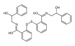 N-(2-hydroxy-2-phenylethyl)-2-[[2-[(2-hydroxy-2-phenylethyl)carbamoyl]phenyl]disulfanyl]benzamide Structure