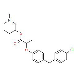 2-[4-(4-Chlorobenzyl)phenoxy]propionic acid 1-methyl-3-piperidyl ester结构式