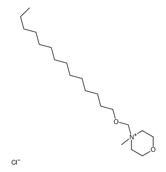 4-methyl-4-(tetradecoxymethyl)morpholin-4-ium,chloride Structure