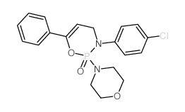 3-(4-chlorophenyl)-2-morpholin-4-yl-6-phenyl-1-oxa-3-aza-2$l^C19H20ClN2O3P-phosphacyclohex-5-ene 2-oxide Structure