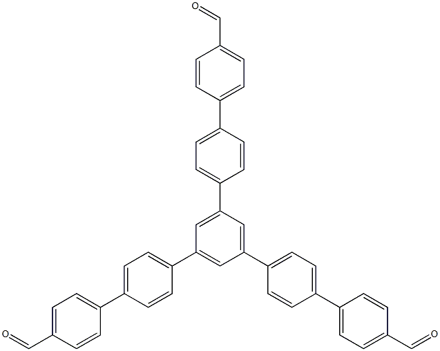 1,3,5-三(4'-醛基[1,1'-联苯]-4-基)苯结构式