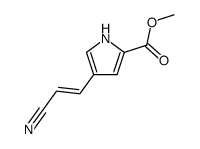 Methyl 4-(β-cyanoacryl)pyrrole-2-carboxylate结构式
