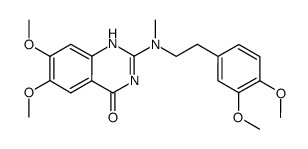 2-{[2-(3,4-dimethoxy-phenyl)-ethyl]-methyl-amino}-6,7-dimethoxy-1H-quinazolin-4-one结构式