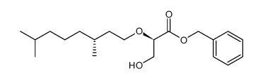 benzyl (2R,3'R)-3-hydroxy-2-(3',7'-dimethyloctyloxy)propanoate结构式