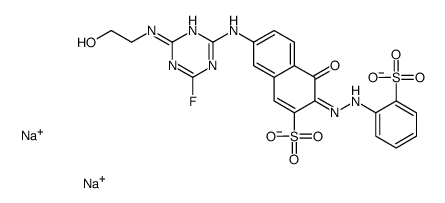 7-[[4-fluoro-6-[(2-hydroxyethyl)amino]-1,3,5-triazin-2-yl]amino]-4-hydroxy-3-[(2-sulphophenyl)azo]naphthalene-2-sulphonic acid, sodium salt picture