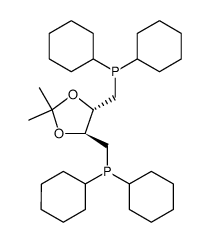 Phosphine, [[(4S,5S)-2,2-dimethyl-1,3-dioxolane-4,5-diyl]bis(methylene)]bis[dicyclohexyl Structure