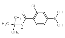 3-氯-4-(N-叔丁基氨甲酰基)苯硼酸结构式