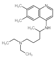 N-(6,7-dimethylquinolin-4-yl)-N,N-diethyl-pentane-1,4-diamine结构式