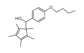 (4-buthoxyphenyl)(1,2,3,4,5-pentamethyl-2,4-cyclopentadienyl)methanol结构式