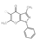 Pyrano[2,3-c]pyrazol-4(1H)-one,5-chloro-3,6-dimethyl-1-phenyl-结构式