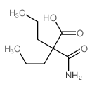 Pentanoic acid,2-(aminocarbonyl)-2-propyl-结构式