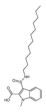 3-dodecylsulfinamoyl-1-methylindole-2-carboxylic acid结构式