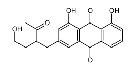 1,8-dihydroxy-3-[2-(2-hydroxyethyl)-3-oxobutyl]anthracene-9,10-dione Structure