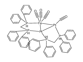 bis(μ-bis(diphenylphosphino)methane)(carbonyl)4-triangulo-irondiplatinum结构式