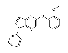 5-(2-methoxyphenoxy)-1-phenylpyrazolo[3,4-b]pyrazine结构式