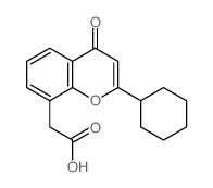 2-(2-cyclohexyl-4-oxo-chromen-8-yl)acetic acid结构式