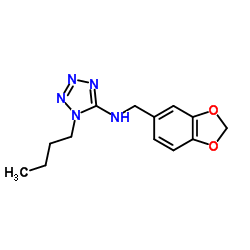 N-(1,3-Benzodioxol-5-ylmethyl)-1-butyl-1H-tetrazol-5-amine structure