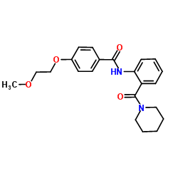 4-(2-Methoxyethoxy)-N-[2-(1-piperidinylcarbonyl)phenyl]benzamide结构式