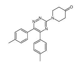 1-[5,6-bis(4-methylphenyl)-1,2,4-triazin-3-yl]piperidin-4-one结构式