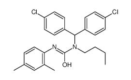 1-[bis(4-chlorophenyl)methyl]-1-butyl-3-(2,4-dimethylphenyl)urea Structure