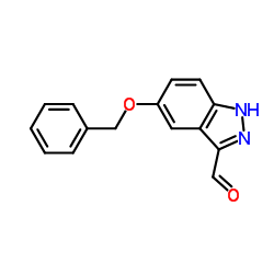 5-苄氧基-1H-吲唑-3-甲醛结构式