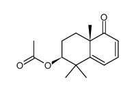 6β-Acetoxy-5,5,8aβ-trimethyl-5,6,7,8-tetrahydronaphthalen-1(8aH)-one结构式